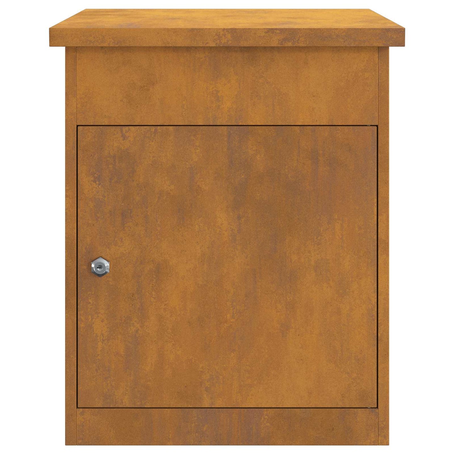 vidaXL Parcel Drop Box Rusty 47.5 x 38 x 59 cm Weathering Steel
