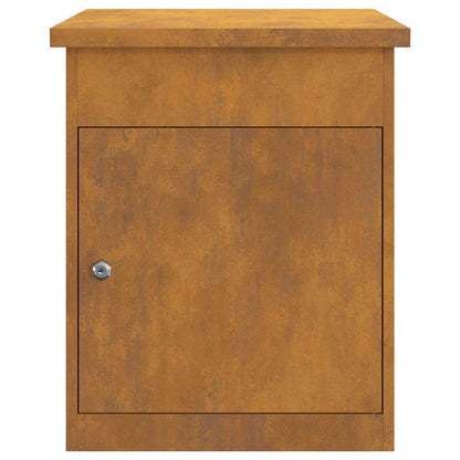 vidaXL Parcel Drop Box Rusty 47.5 x 38 x 59 cm Weathering Steel