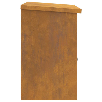 vidaXL Parcel Drop Box Rusty 47.5 x 38 x 59 cm Weathering Steel