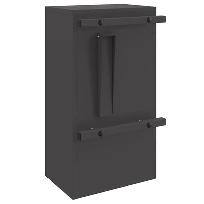 vidaXL Mailbox with Storage with Door Black 30 x 20 x 55 cm Steel