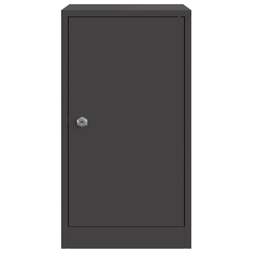vidaXL Mailbox with Storage with Door Black 30 x 20 x 55 cm Steel