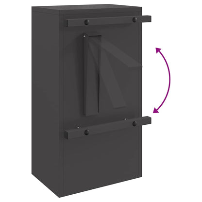 vidaXL Mailbox with Storage with Door Black 30 x 20 x 55 cm Steel