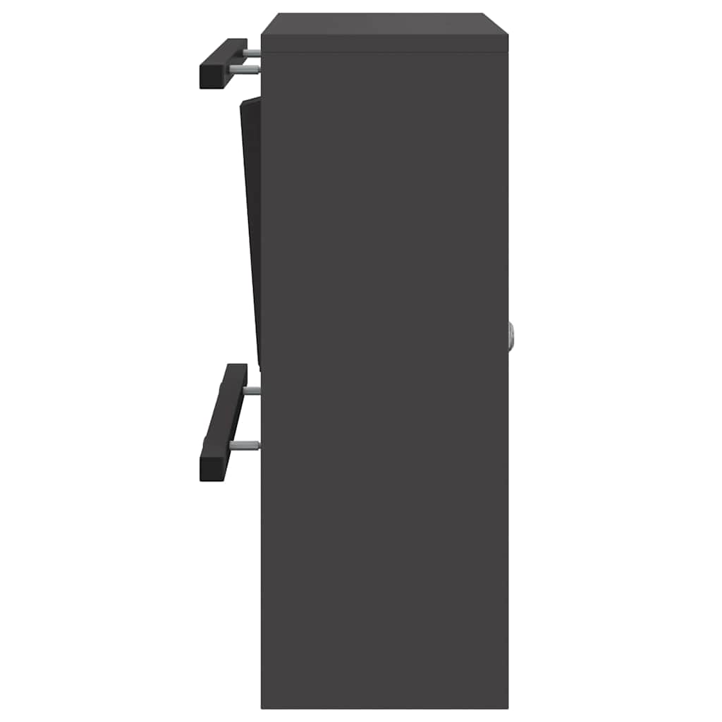 vidaXL Mailbox with Storage with Door Black 30 x 20 x 55 cm Steel