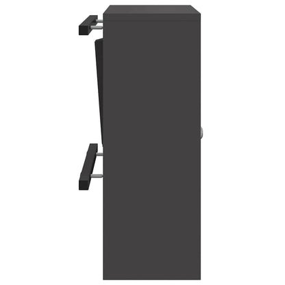 vidaXL Mailbox with Storage with Door Black 30 x 20 x 55 cm Steel