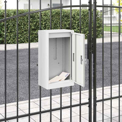 vidaXL Mailbox with Storage with Door White 30 x 20 x 55 cm Steel