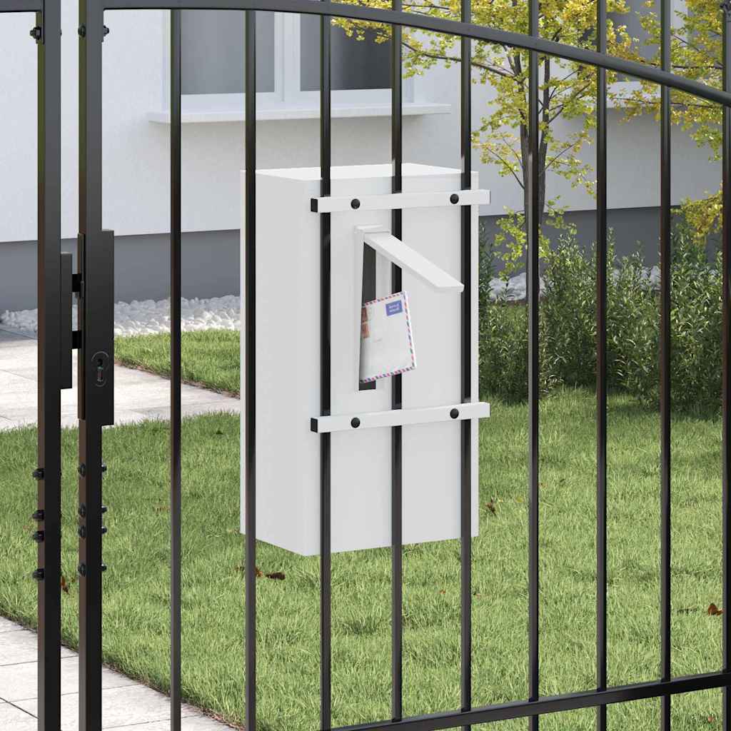 vidaXL Mailbox with Storage with Door White 30 x 20 x 55 cm Steel