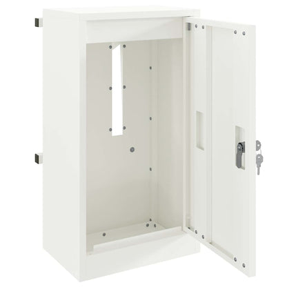 vidaXL Mailbox with Storage with Door White 30 x 20 x 55 cm Steel