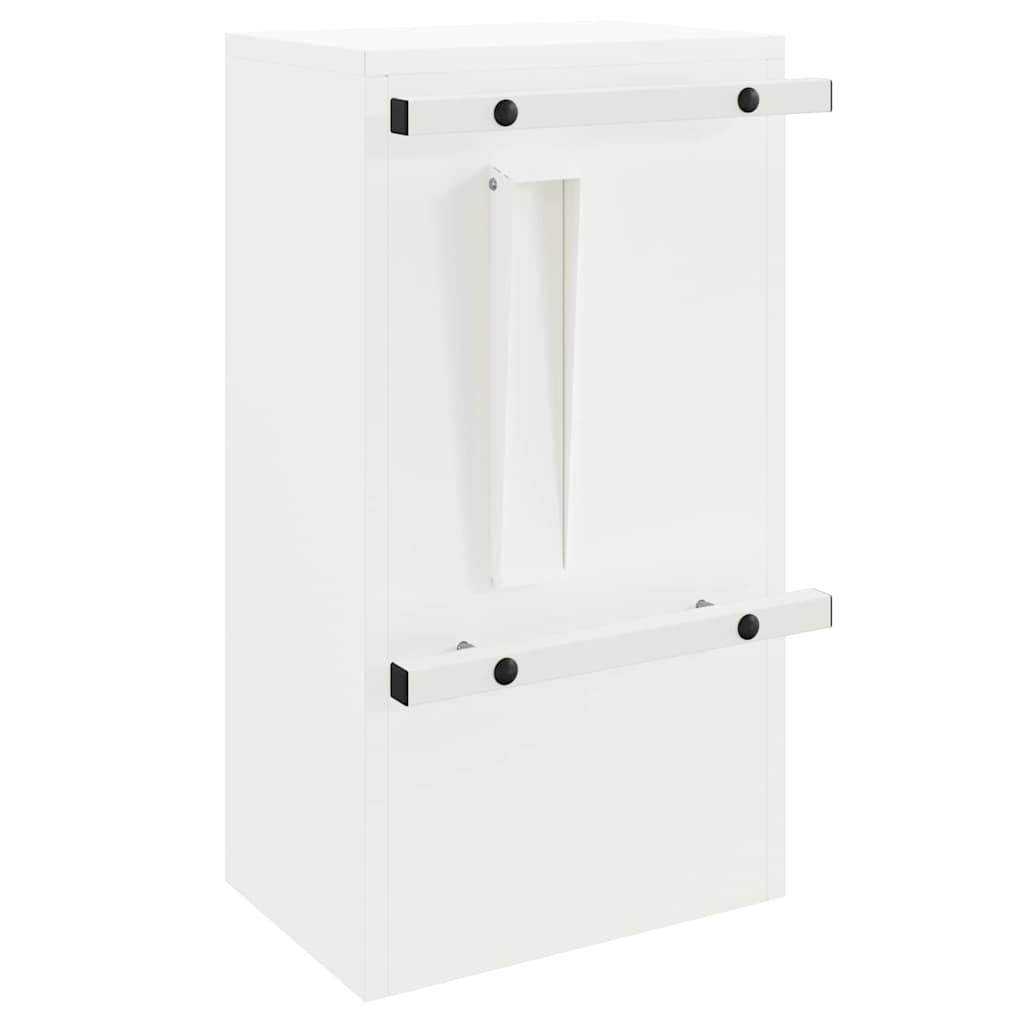 vidaXL Mailbox with Storage with Door White 30 x 20 x 55 cm Steel