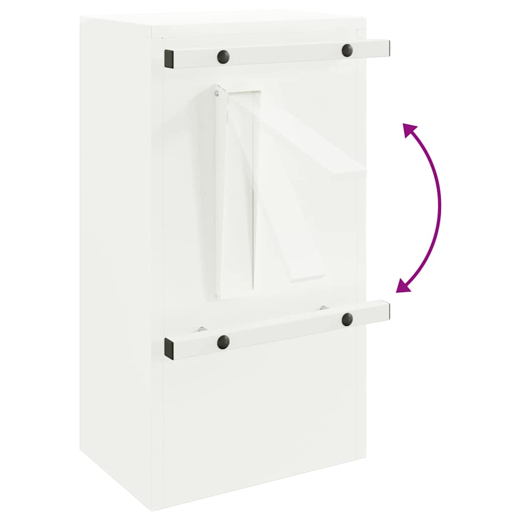 vidaXL Mailbox with Storage with Door White 30 x 20 x 55 cm Steel