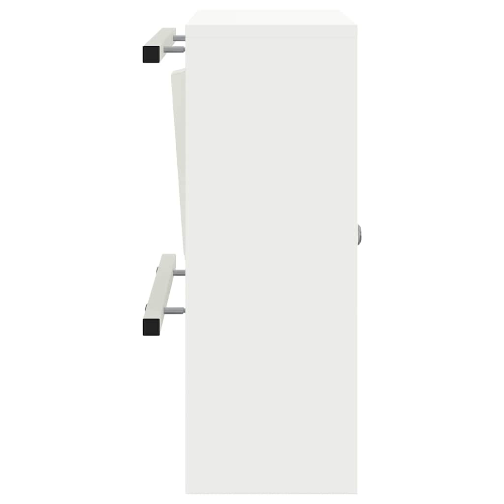 vidaXL Mailbox with Storage with Door White 30 x 20 x 55 cm Steel