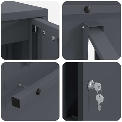 vidaXL Mailbox with Storage with Door Anthracite 30 x 20 x 55 cm Steel
