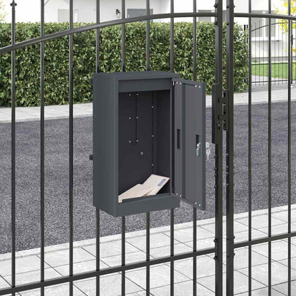 vidaXL Mailbox with Storage with Door Anthracite 30 x 20 x 55 cm Steel