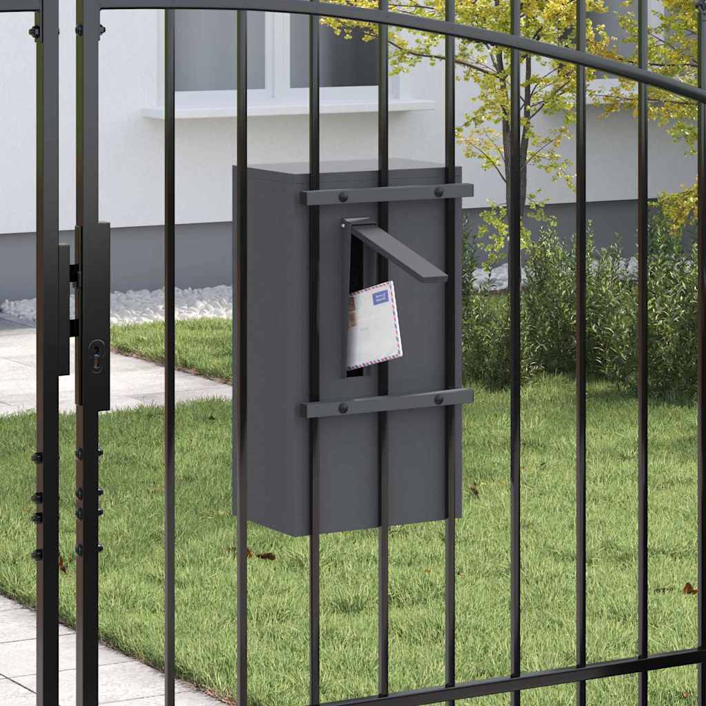 vidaXL Mailbox with Storage with Door Anthracite 30 x 20 x 55 cm Steel