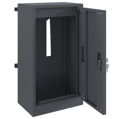 vidaXL Mailbox with Storage with Door Anthracite 30 x 20 x 55 cm Steel