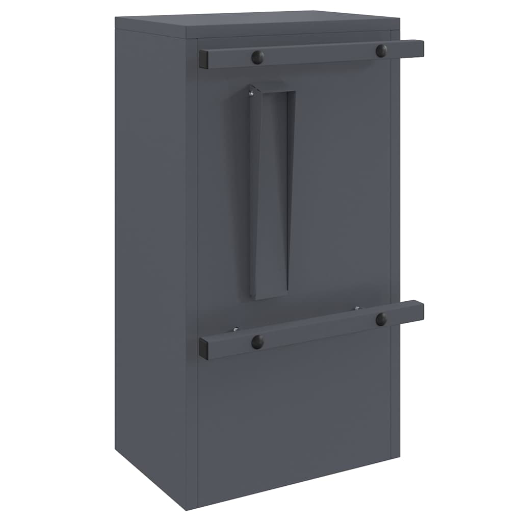 vidaXL Mailbox with Storage with Door Anthracite 30 x 20 x 55 cm Steel
