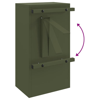 vidaXL Mailbox with Storage Olive green 30 x 20 x 55 cm Steel