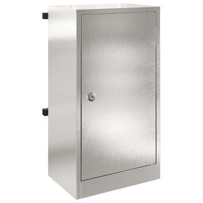 vidaXL Mailbox with Storage Silver 30 x 20 x 55 cm Stainless Steel