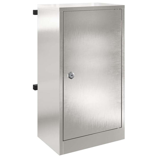 vidaXL Mailbox with Storage Black 30 x 20 x 55 cm Stainless Steel