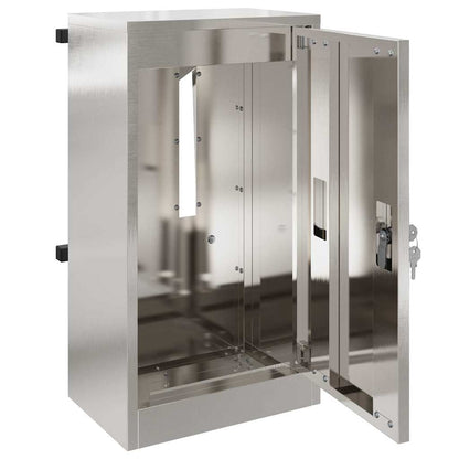 vidaXL Mailbox with Storage Silver 30 x 20 x 55 cm Stainless Steel