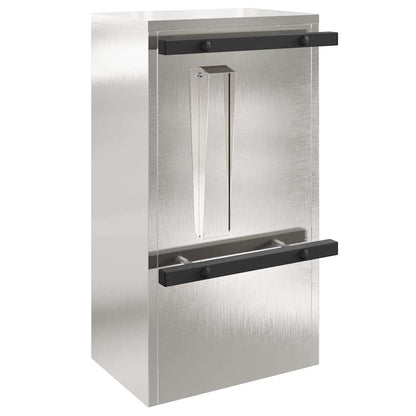 vidaXL Mailbox with Storage Silver 30 x 20 x 55 cm Stainless Steel