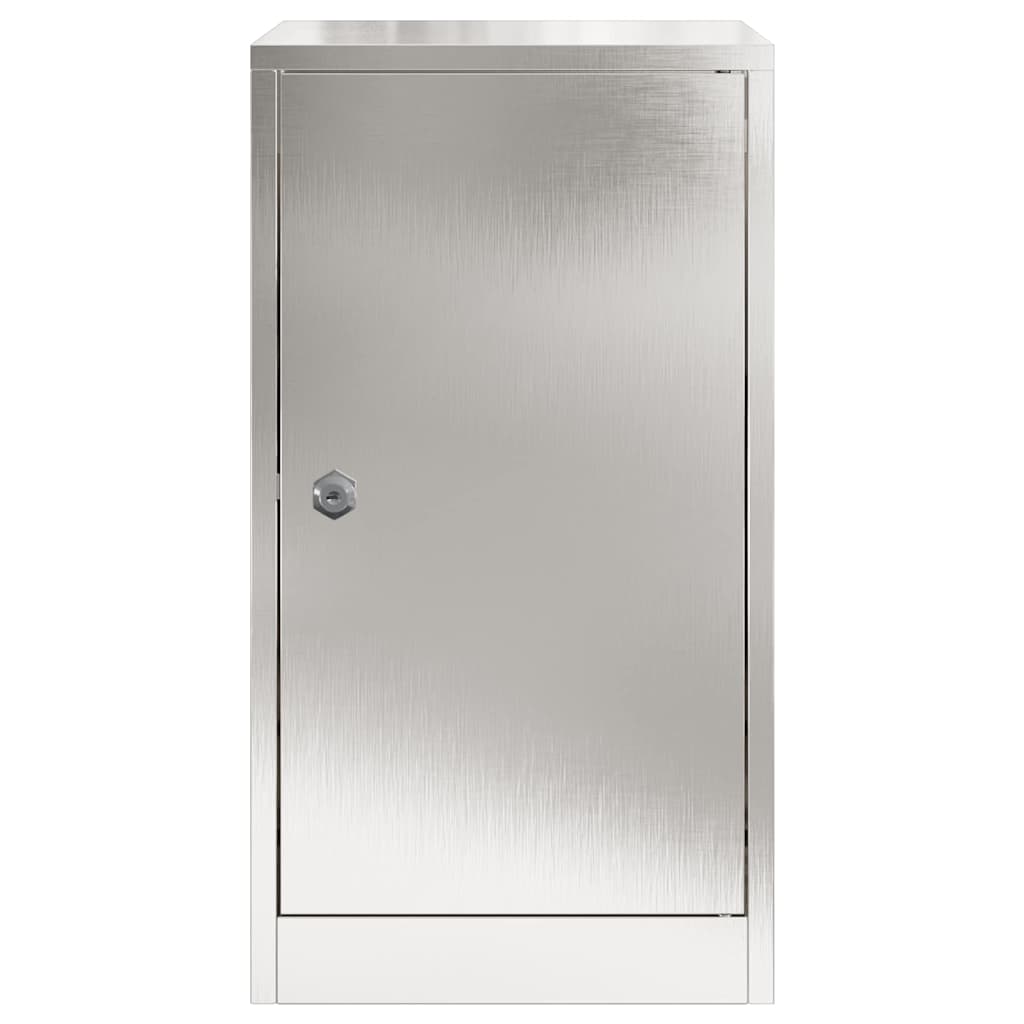 vidaXL Mailbox with Storage Silver 30 x 20 x 55 cm Stainless Steel