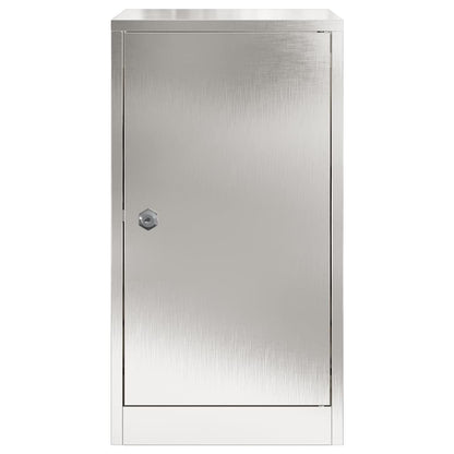 vidaXL Mailbox with Storage Silver 30 x 20 x 55 cm Stainless Steel