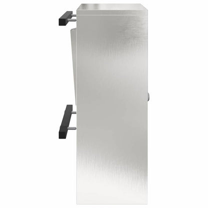vidaXL Mailbox with Storage Silver 30 x 20 x 55 cm Stainless Steel