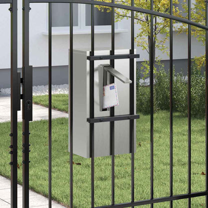 vidaXL Mailbox with Storage Black 30 x 20 x 55 cm Galvanised Steel