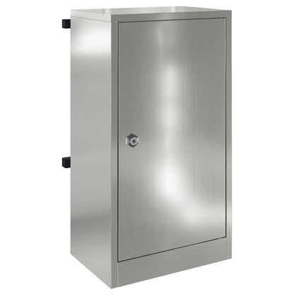 vidaXL Mailbox with Storage Black 30 x 20 x 55 cm Galvanised Steel