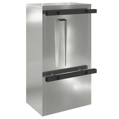 vidaXL Mailbox with Storage Black 30 x 20 x 55 cm Galvanised Steel