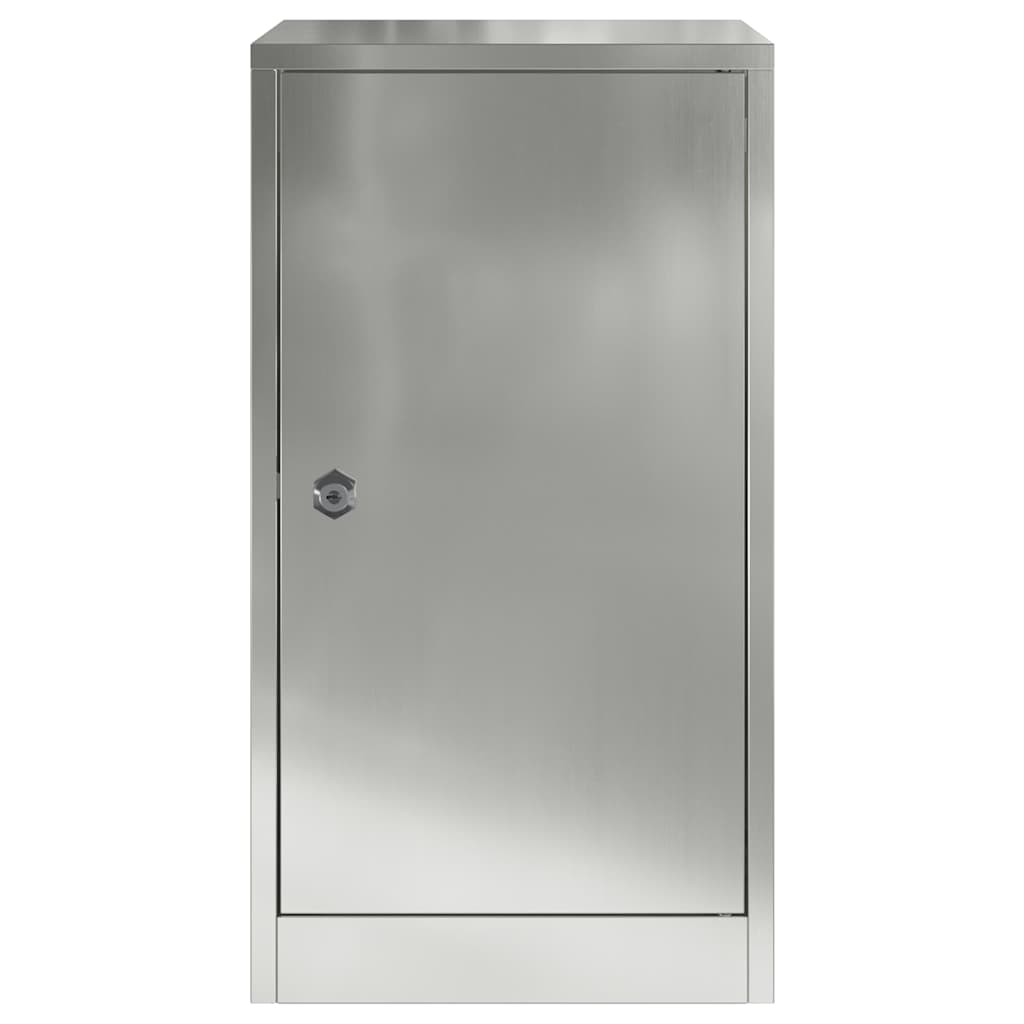 vidaXL Mailbox with Storage Black 30 x 20 x 55 cm Galvanised Steel