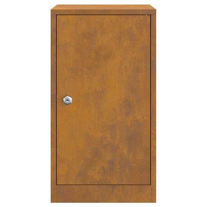 vidaXL Mailbox with Storage Rusty 30 x 20 x 55 cm Weathering Steel