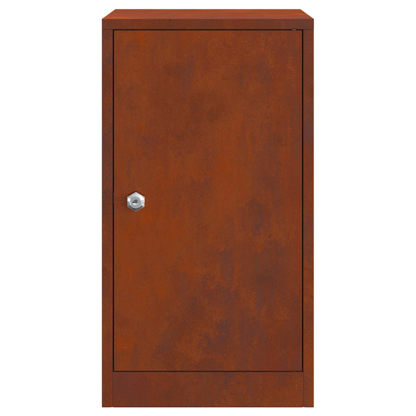 vidaXL Mailbox with Storage Rusty 30 x 20 x 55 cm Weathering Steel