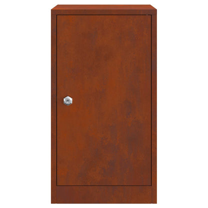 vidaXL Mailbox with Storage Rusty 30 x 20 x 55 cm Weathering Steel