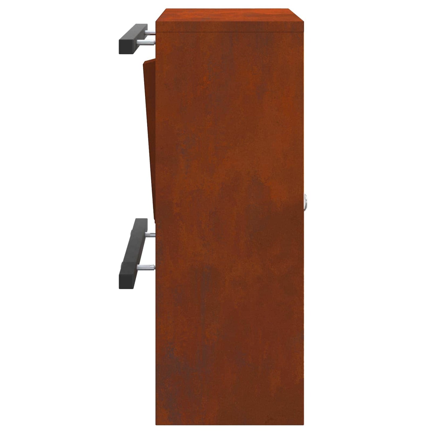vidaXL Mailbox with Storage Rusty 30 x 20 x 55 cm Weathering Steel