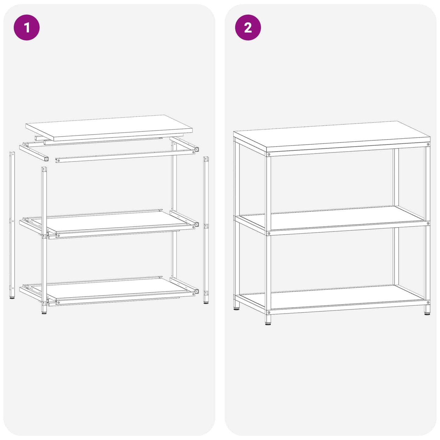vidaXL Kitchen Storage HATTEM Black 90 x 50 x 92 cm Steel