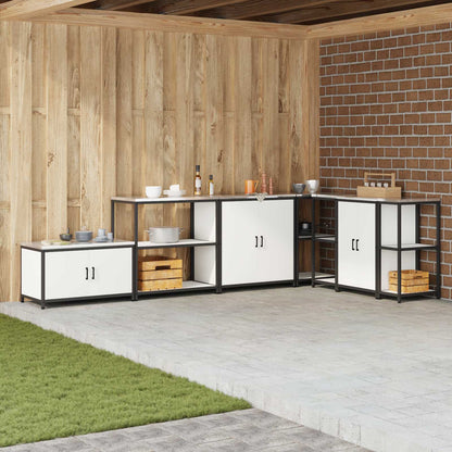 vidaXL Kitchen Storage HATTEM White 90 x 50 x 92 cm Steel
