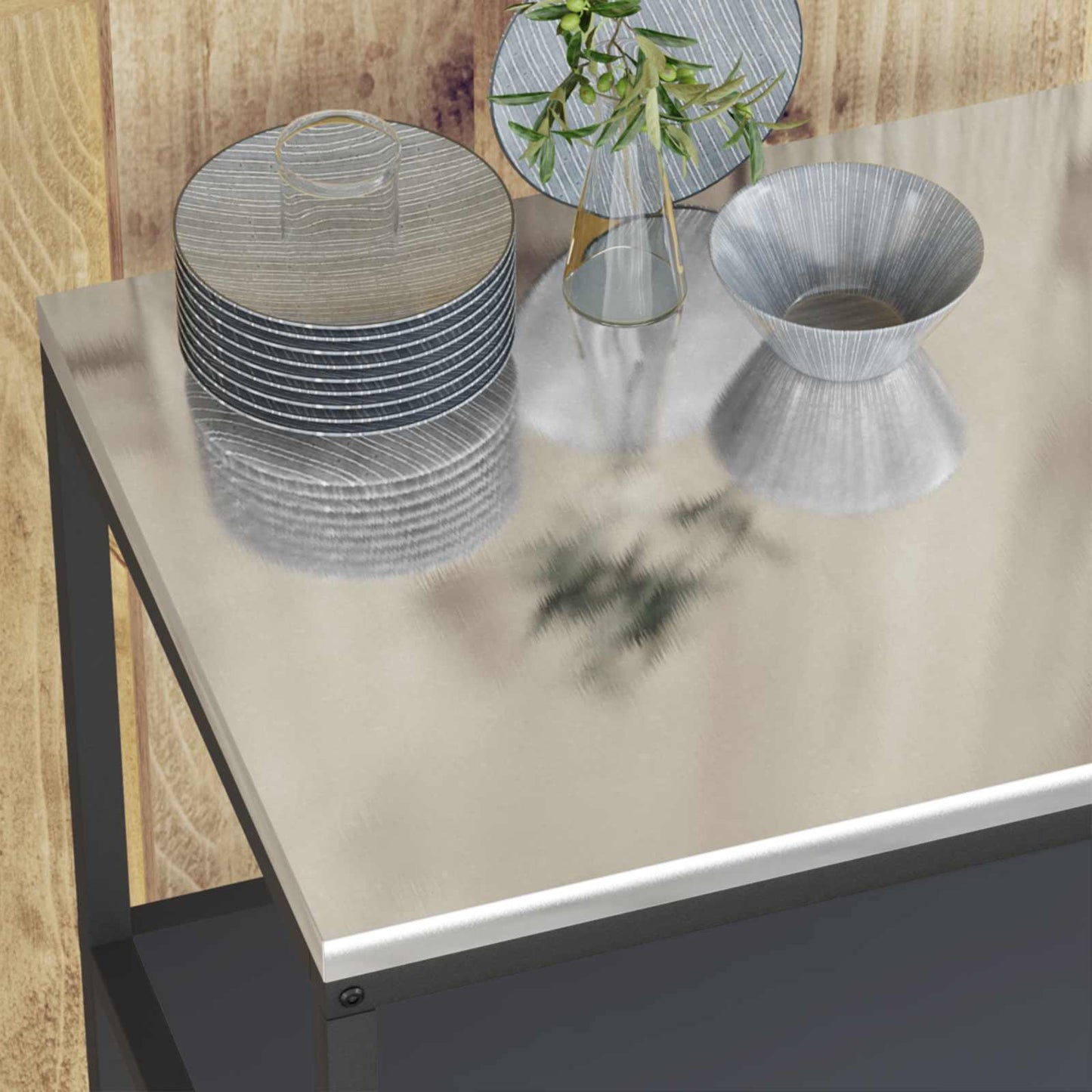 vidaXL Kitchen Storage HATTEM Anthracite 90 x 50 x 92 cm Steel