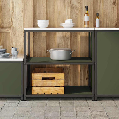 vidaXL Kitchen Storage HATTEM Olive Green 90 x 50 x 92 cm Steel