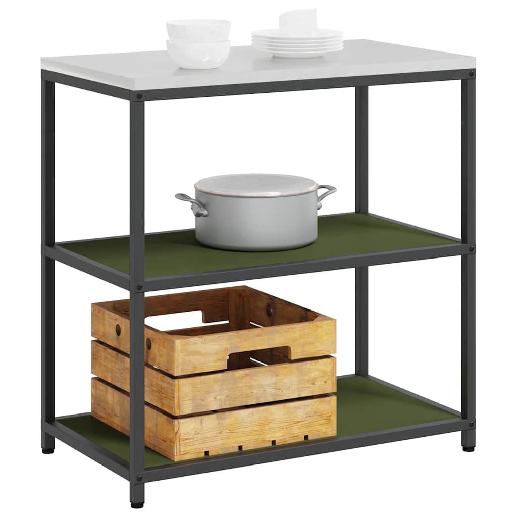 vidaXL Kitchen Storage HATTEM Olive Green 90 x 50 x 92 cm Steel