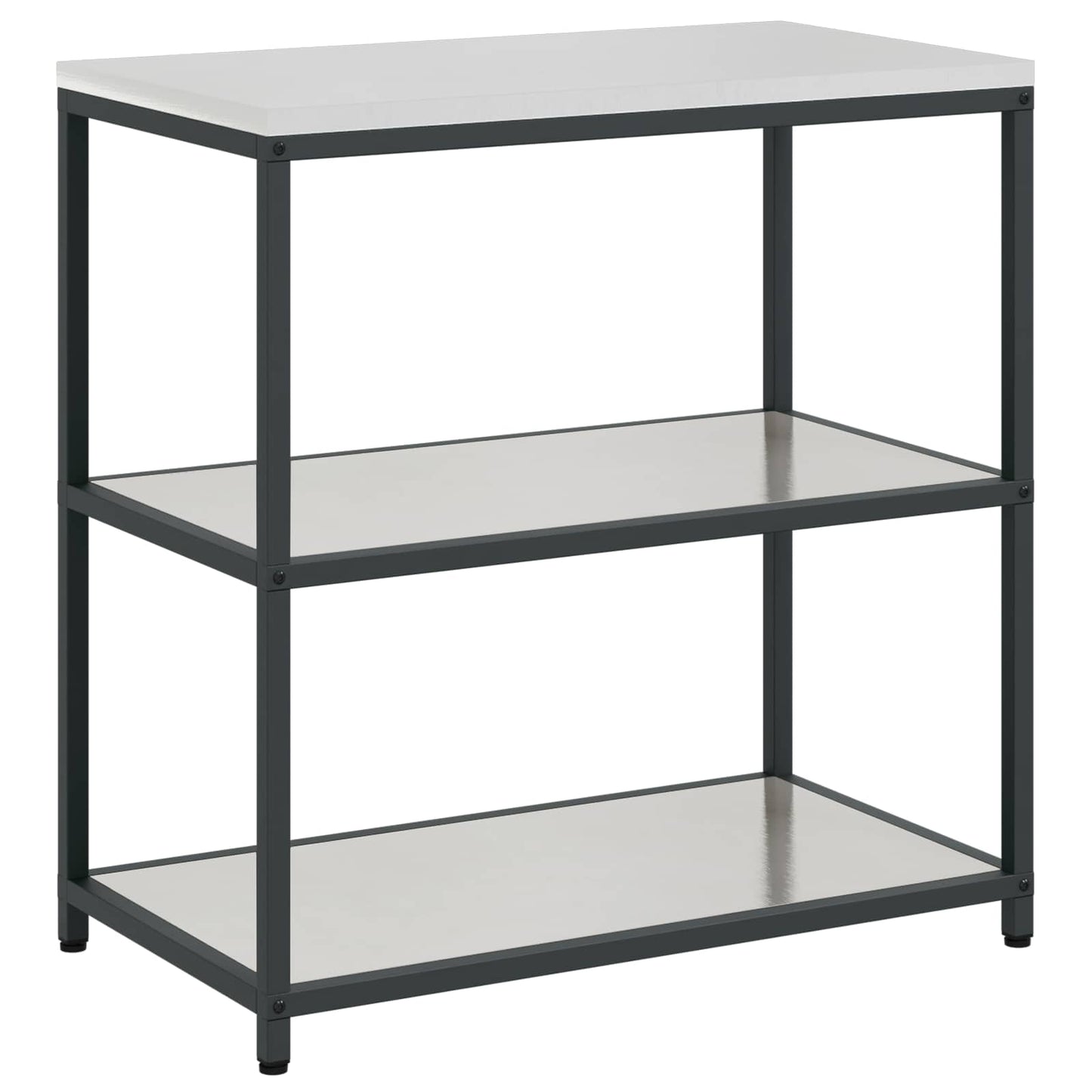 vidaXL Kitchen Storage HATTEM Silver 90 x 50 x 92 cm Steel