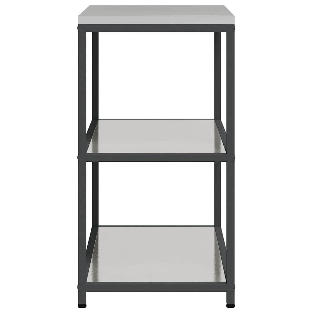 vidaXL Kitchen Storage HATTEM Silver 90 x 50 x 92 cm Steel