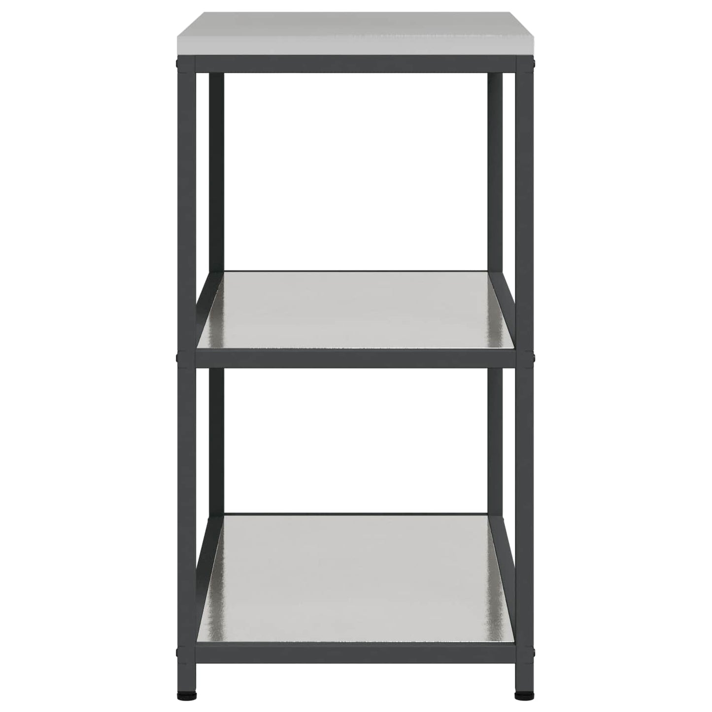 vidaXL Kitchen Storage HATTEM Silver 90 x 50 x 92 cm Steel
