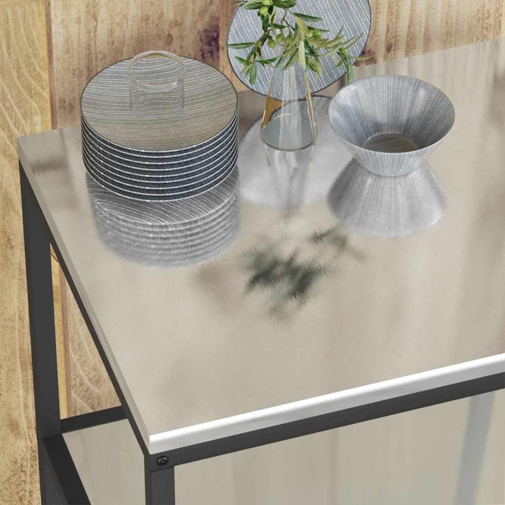 vidaXL Kitchen Storage HATTEM Silver 90 x 50 x 92 cm Steel