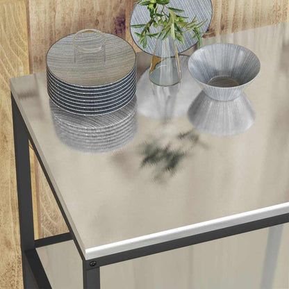 vidaXL Kitchen Storage HATTEM Silver 90 x 50 x 92 cm Steel