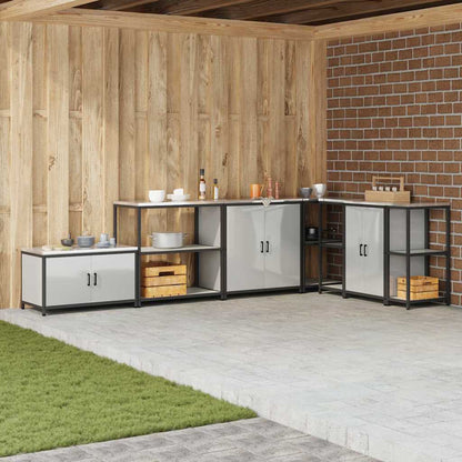 vidaXL Kitchen Storage HATTEM Silver 90 x 50 x 92 cm Steel