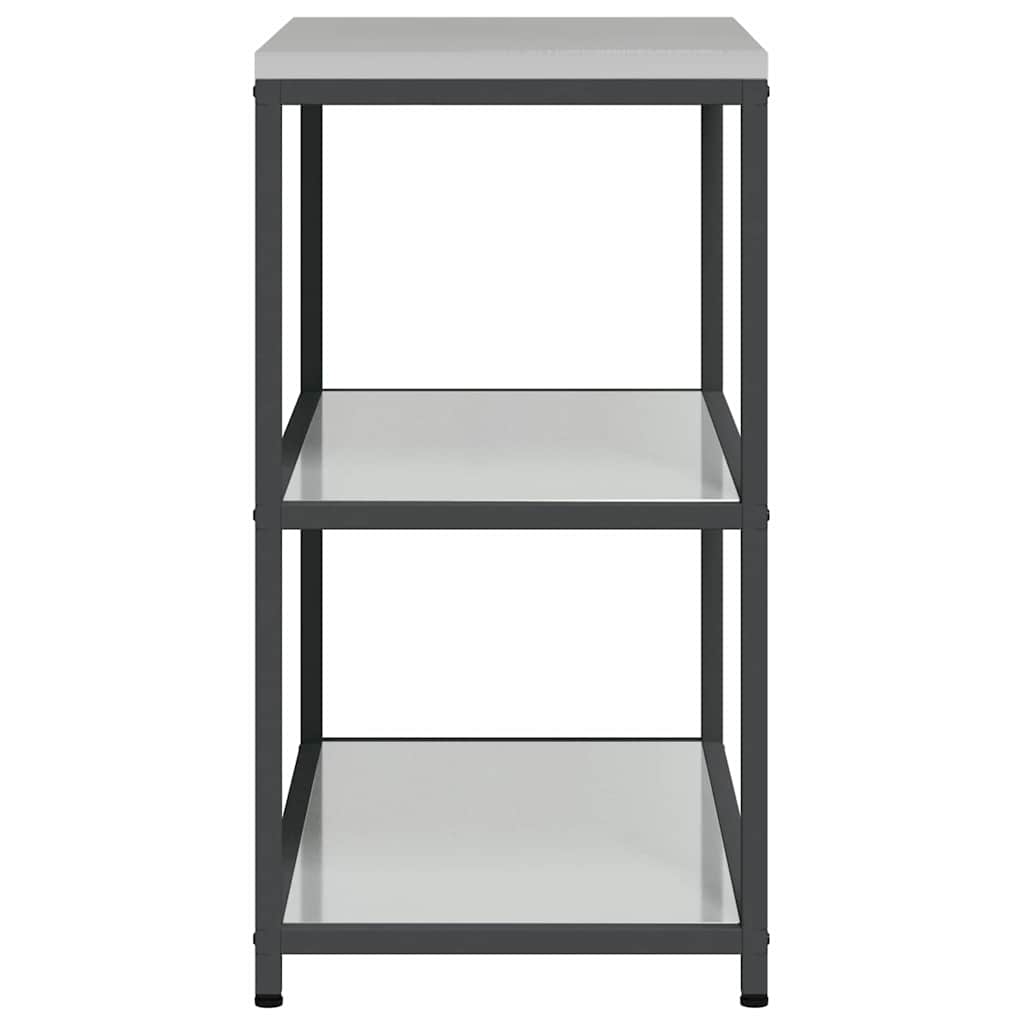 vidaXL Kitchen Storage HATTEM Silver 90 x 50 x 92 cm Steel