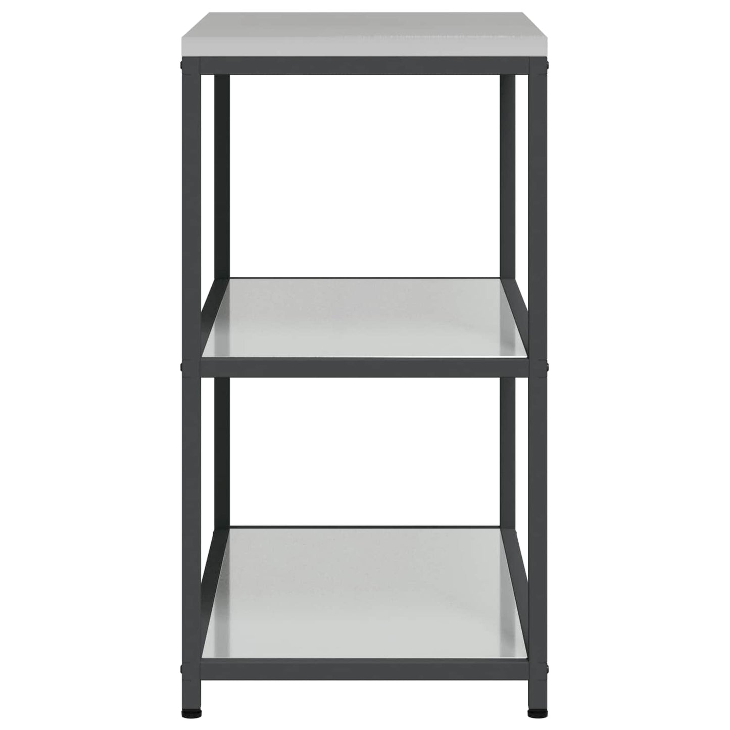 vidaXL Kitchen Storage HATTEM Silver 90 x 50 x 92 cm Steel