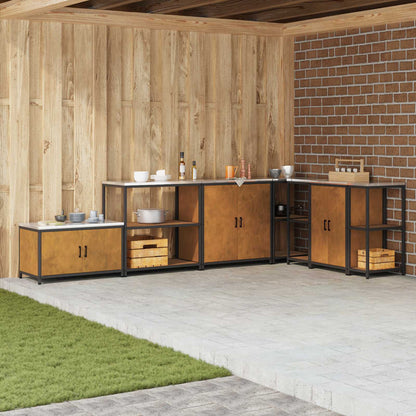 vidaXL Kitchen Storage HATTEM Rusty 90 x 50 x 92 cm Steel