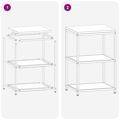 vidaXL Kitchen Storage HATTEM White 60 x 50 x 92 cm Steel